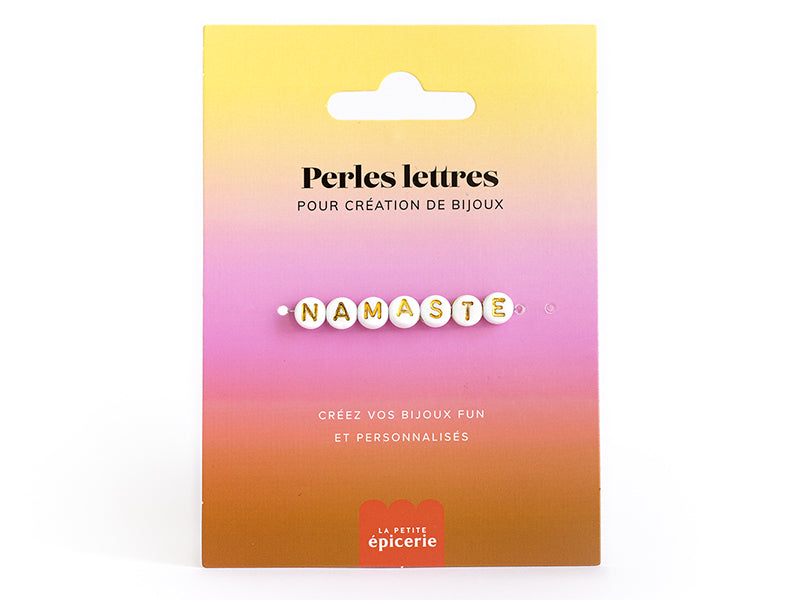 PERLES LETTRES "NAMASTE" POUR BRACELET À PERSONNALISER LA PETITE EPICERIE