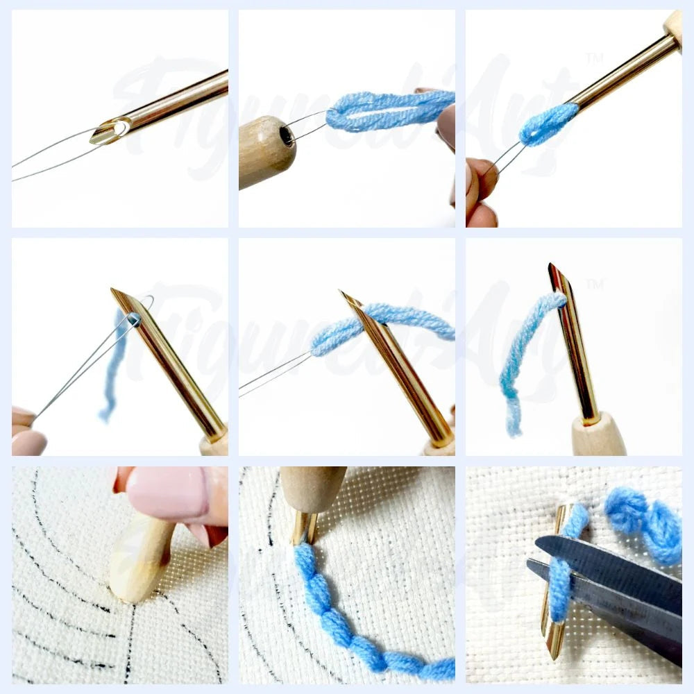 Kit Punch Needle DIY Étoile filante Figured'art