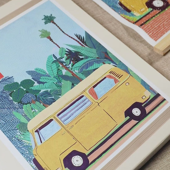 Accessoires diamond painting stylet plateau cire coffret Petit Diamond Van Life