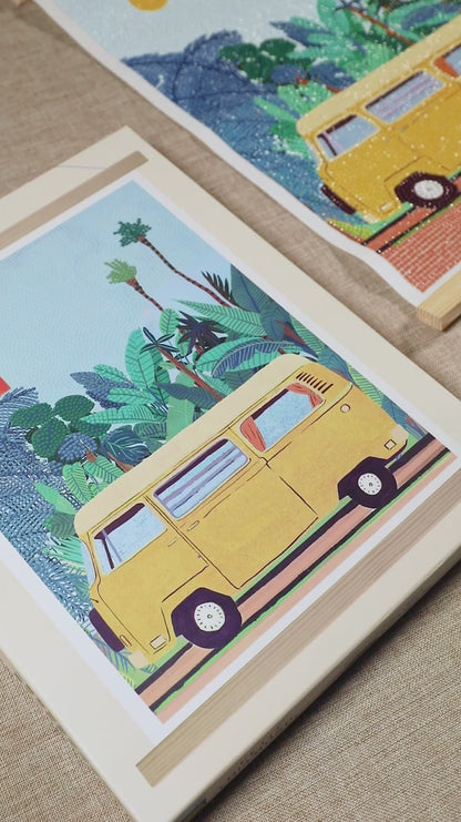 Accessoires diamond painting stylet plateau cire coffret Petit Diamond Van Life