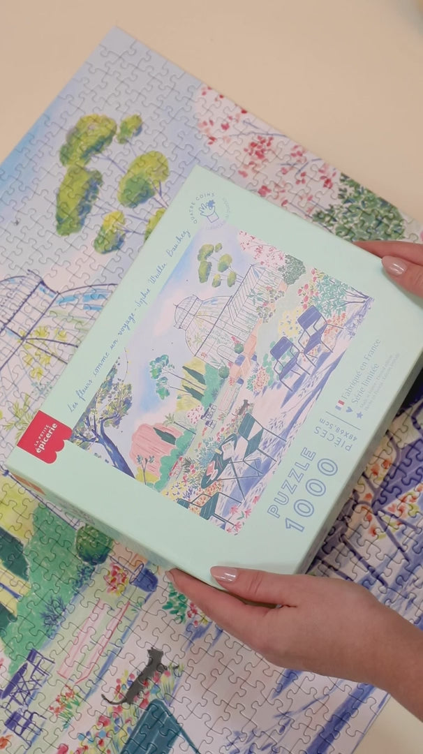 Puzzle 1000 pièces signé Sophie Weidler-Bauchez avec illustration florale poétique