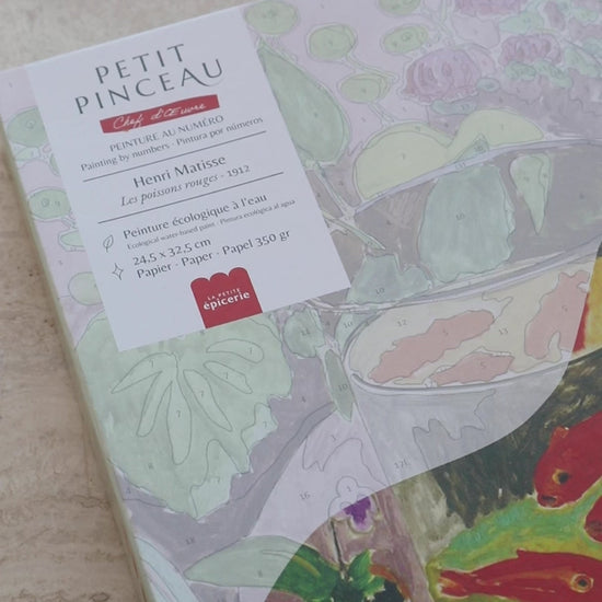 Tableau Matisse Les Poissons Rouges terminé peinture au numéro rendu coloré contemporain