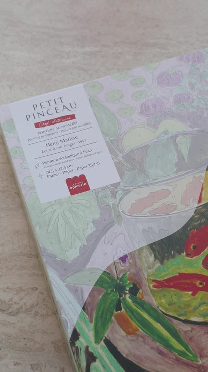 Tableau Matisse Les Poissons Rouges terminé peinture au numéro rendu coloré contemporain