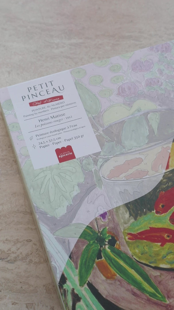 Tableau Matisse Les Poissons Rouges terminé peinture au numéro rendu coloré contemporain