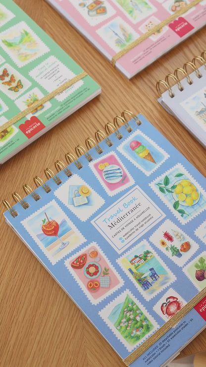 Capture du cours vidéo d’aquarelle inclus dans le coffret Méditerranée.