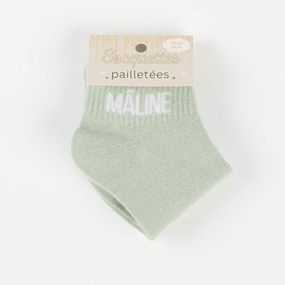 Socquettes à Paillettes MALINE – Message Malicieux & Tendance (36-42) JOY!