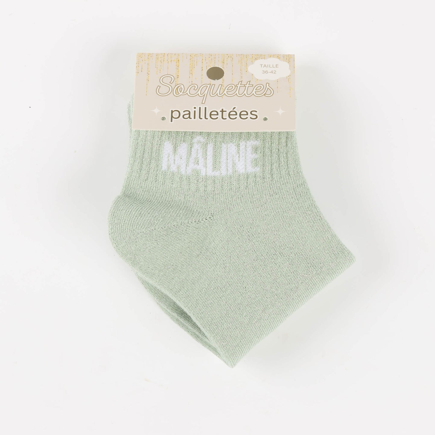 Socquettes à Paillettes MALINE – Message Malicieux & Tendance (36-42) JOY!
