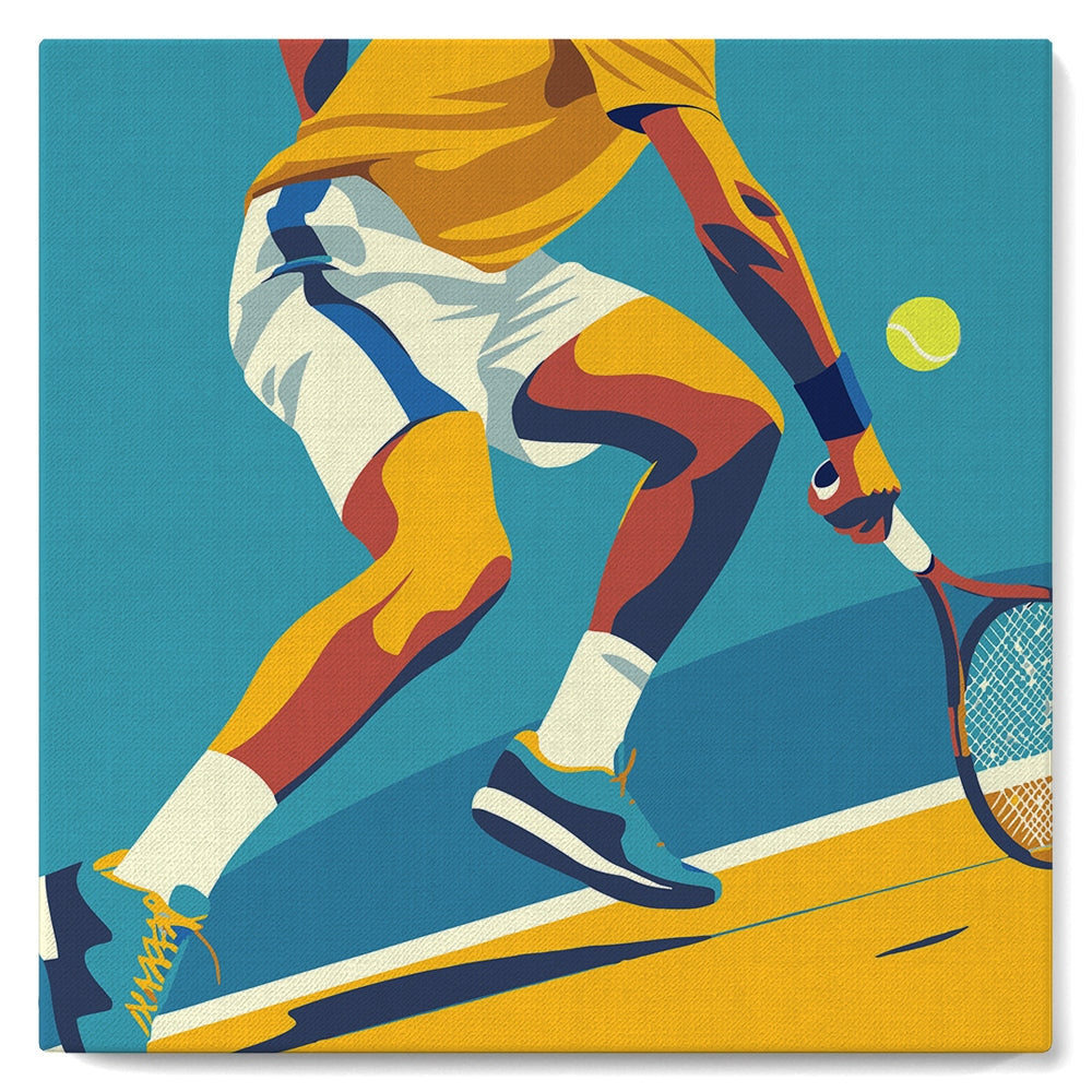 Mini Peinture par Numéros 20x20cm avec cadre Affiche sportive Tennis