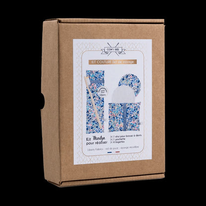 Kit Couture Set Voyage “Marilyn” – Étui Brosse à Dents & Lingettes Lavables Liberty DIY Com'1 Idée