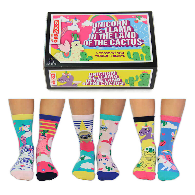 Set de Chaussettes Lamas vs Licornes United Oddsocks