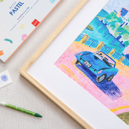 Œuvre pastel contemporaine Petit Pastel Drive
