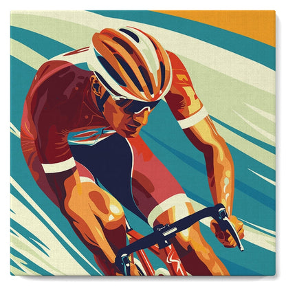 Mini Peinture par Numéros 20x20cm avec cadre Affiche sportive Cyclisme Figured'art