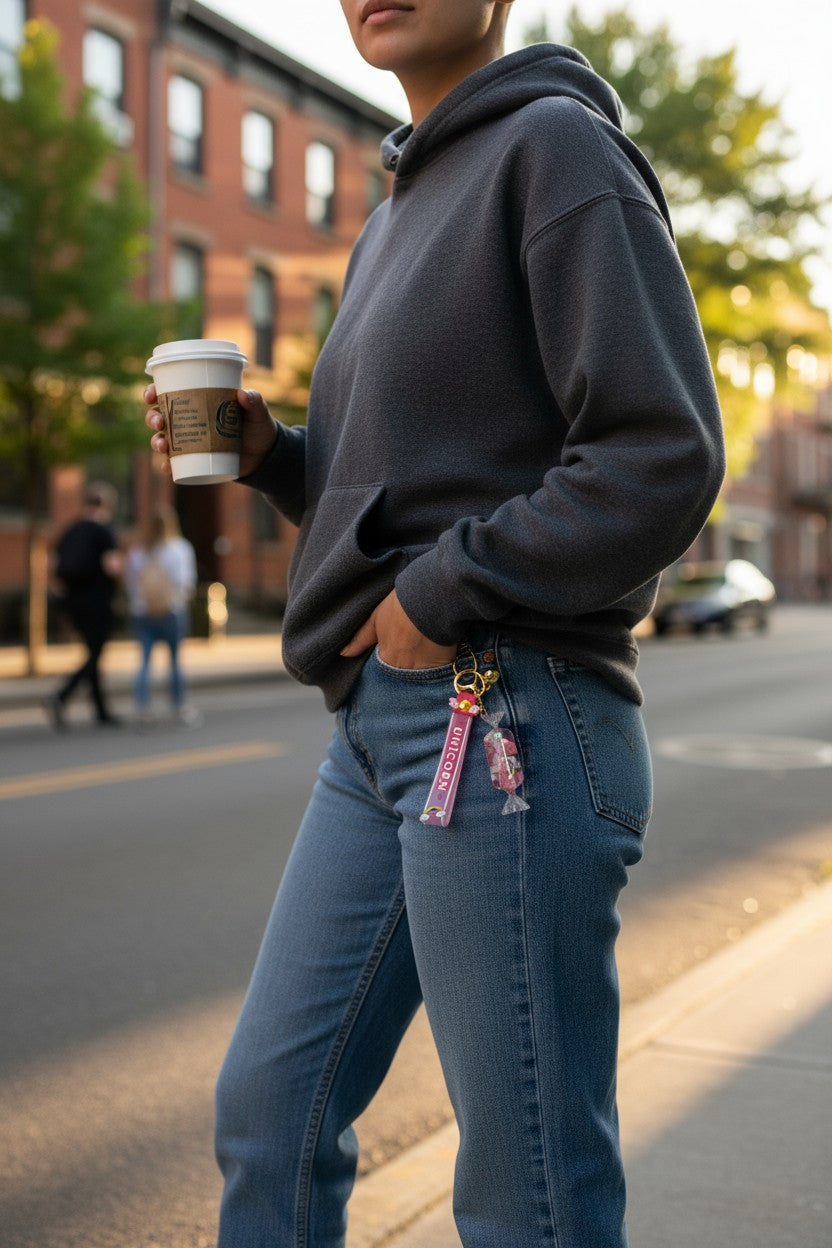 Porte-Clés Donut Flottant Kawaii Accessoire Mignon & Cadeau Original Bonbon MINISUKI