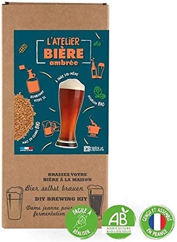 COFFRET BRASSAGE BIÈRE AMBRÉE 4L MALT BIO À CONCASSER Radis et Capucine