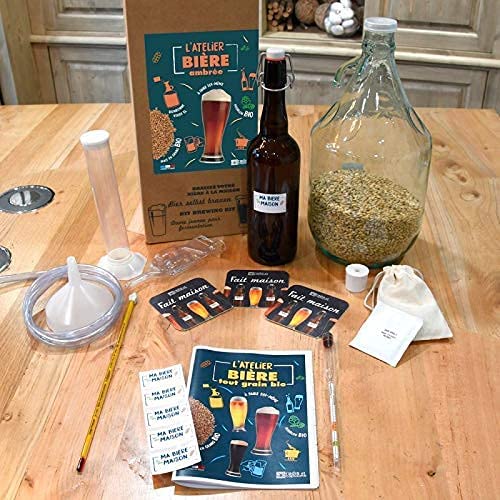 COFFRET BRASSAGE BIÈRE AMBRÉE 4L MALT BIO À CONCASSER Radis et Capucine