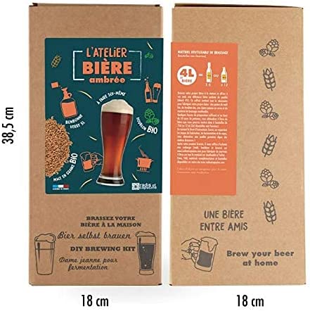 COFFRET BRASSAGE BIÈRE AMBRÉE 4L MALT BIO À CONCASSER Radis et Capucine