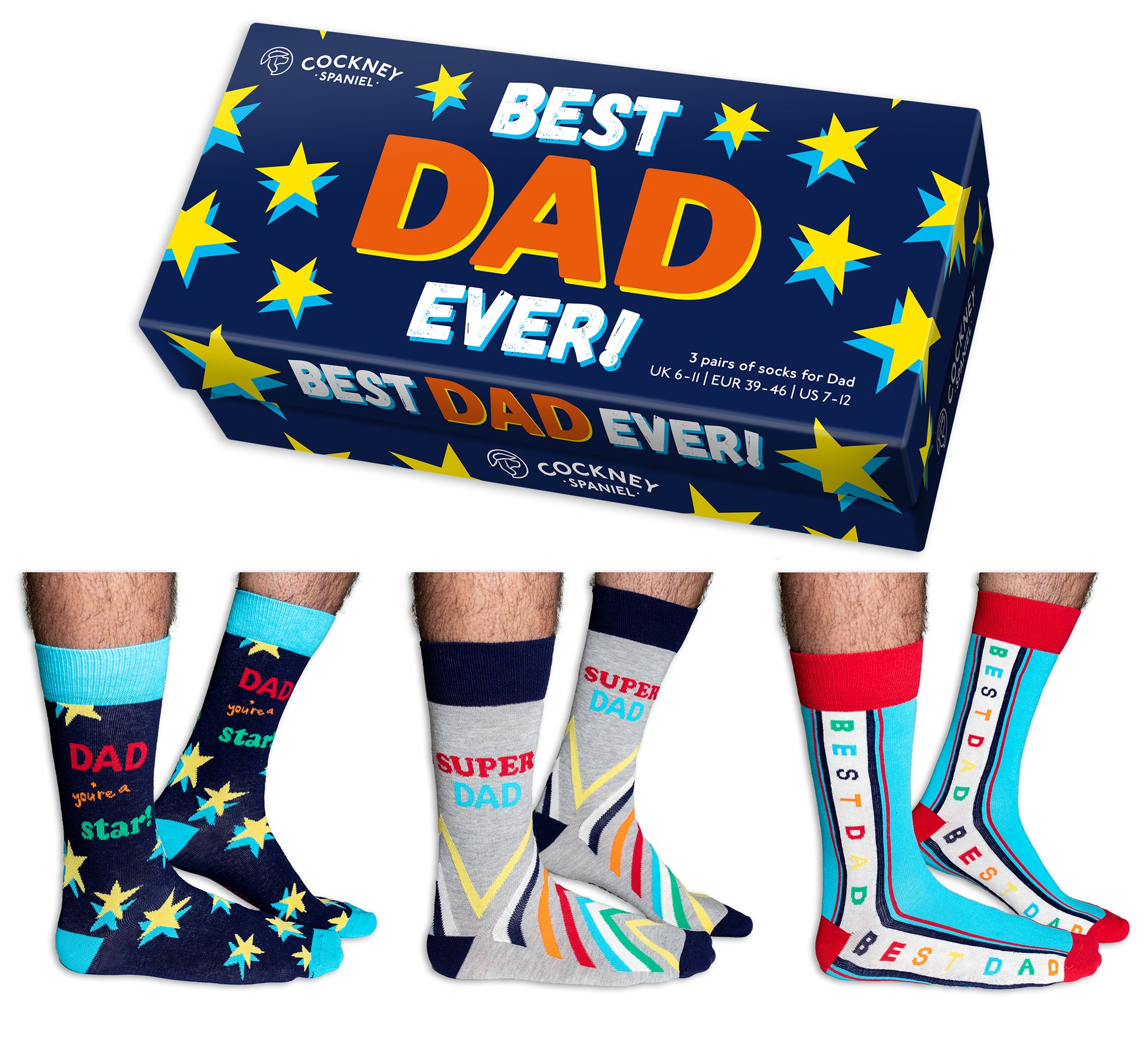 United Oddsocks Best Dad Ever Box chaussettes United Oddsocks