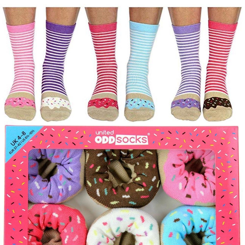 Coffret Chaussettes Donuts – 6 Chaussettes Impaires Fantaisie | United Oddsocks (37-42) United Oddsocks