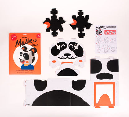 Masque 3D Panda OMY – Masque en Carton à Monter | Déco Murale XXL omy