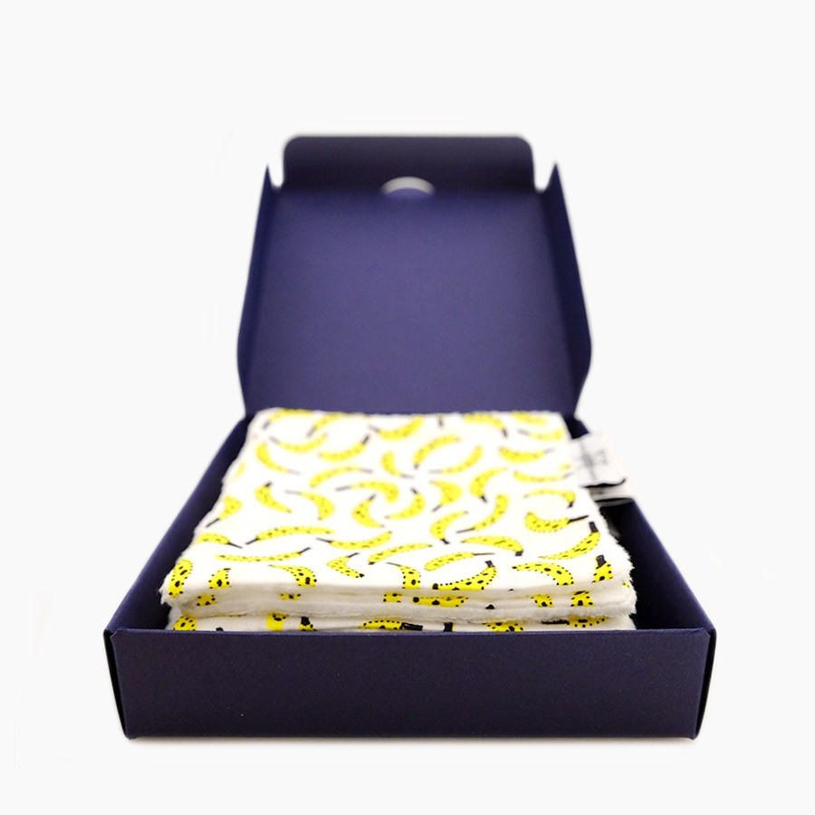 6x "Garde la banane" Lingettes démaquillantes lavables-JOY - Concept Store 