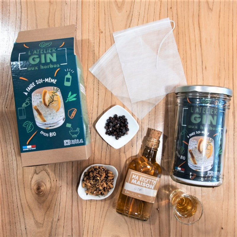 Coffret L'ATELIER GIN AUX ÉPICES BIO Radis et Capucine